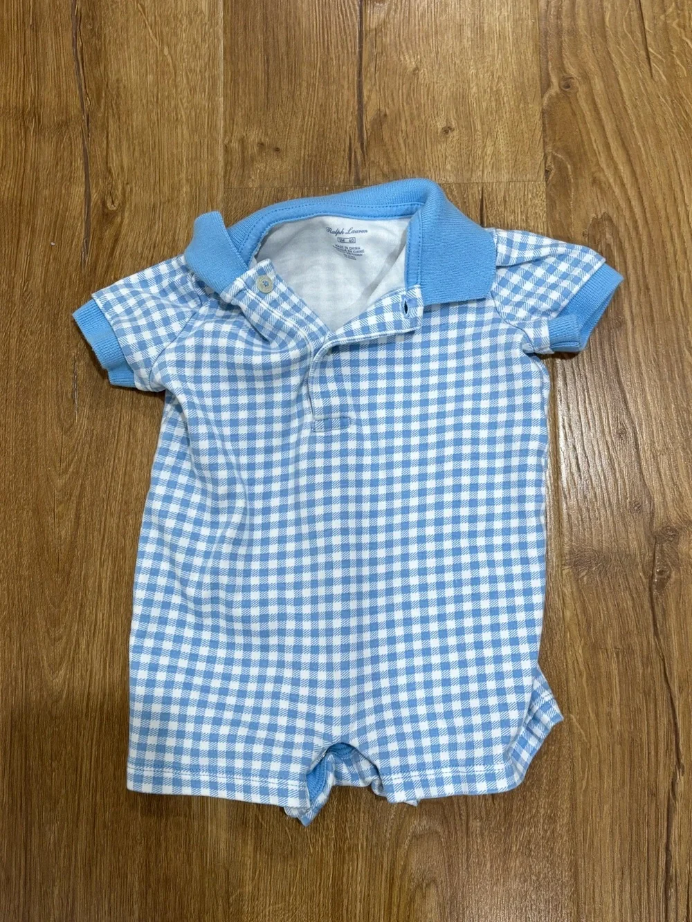 Polo Ralph Lauren Baby Boys Gingham-Print Soft Cotton Polo Shortall